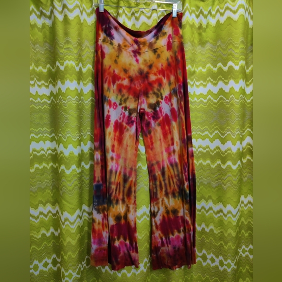 Fall Tie-dye Wide Leg Yoga Pants - Picture 2 of 10